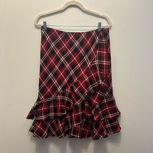 Ralph Lauren plaid tiered skirt
